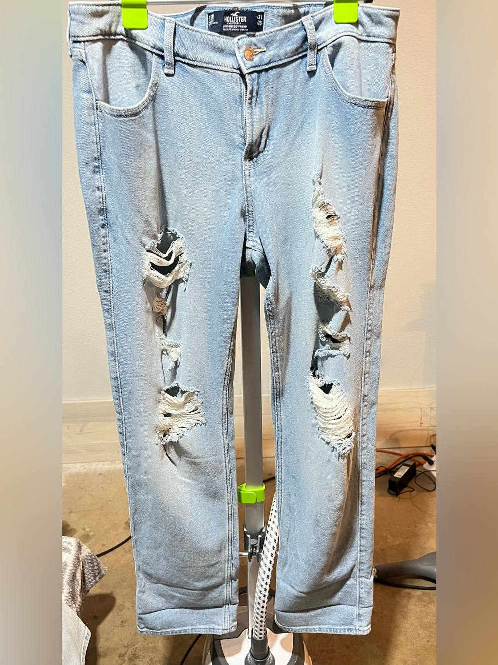 Hollister Light Blue Low-Rise Boyfriend Jeans